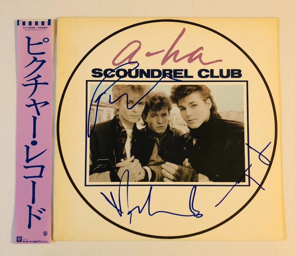 A-ha Group Signed "Scoundrel Club" LP Album (3 Sigs) (Beckett/BAS Authentication) (1 of 3)