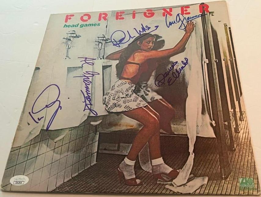 Foreigner Group Signed "Head Games" LP Album (5 Sigs) (JSA Authentication) (1 of 1)