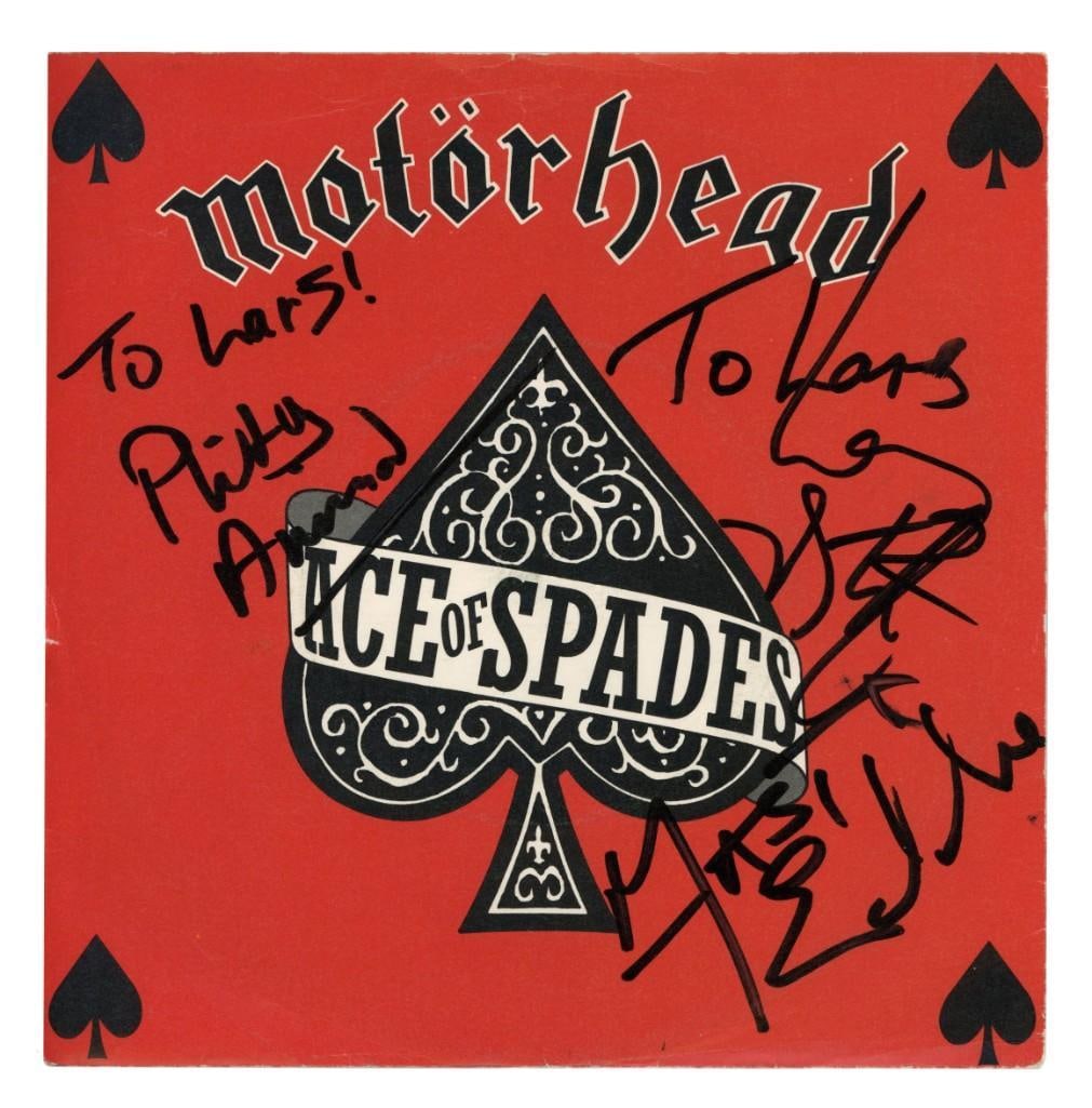 Motorhead Fully Group Signed "Ace of Spades" 45 (3 Sigs) (Tracks Authentication) (1 of 1)