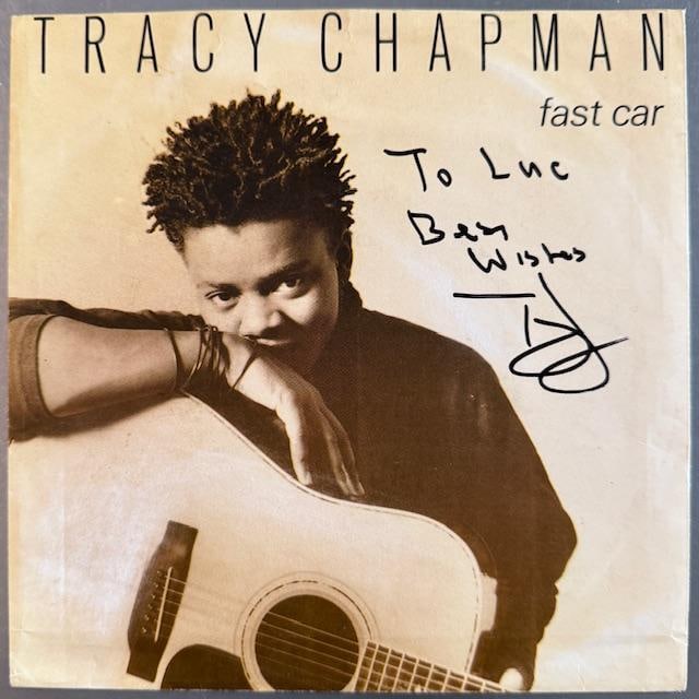 Tracy Chapman Signed “Fast Car” 45 (JSA Authentication) (1 of 3)