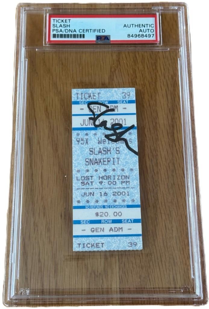 Guns N' Roses: Slash Signed Slabbed "Slash's Snakepit" Concert Ticket (PSA DNA Authentication) (1 of 1)