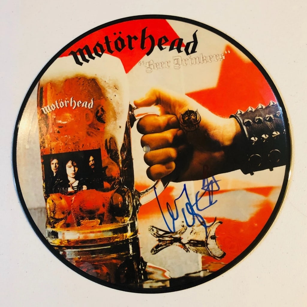 Motorhead: Lemmy Kilmister Signed "Beer Drinkers" Picture Disc (Beckett/BAS Authentication) (1 of 2)