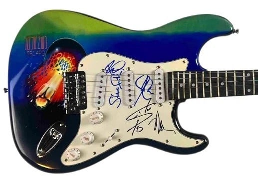 Journey Group Signed Custom Graphics Stratocaster-Style Guitar (5 Sigs) (JSA) (1 of 3)