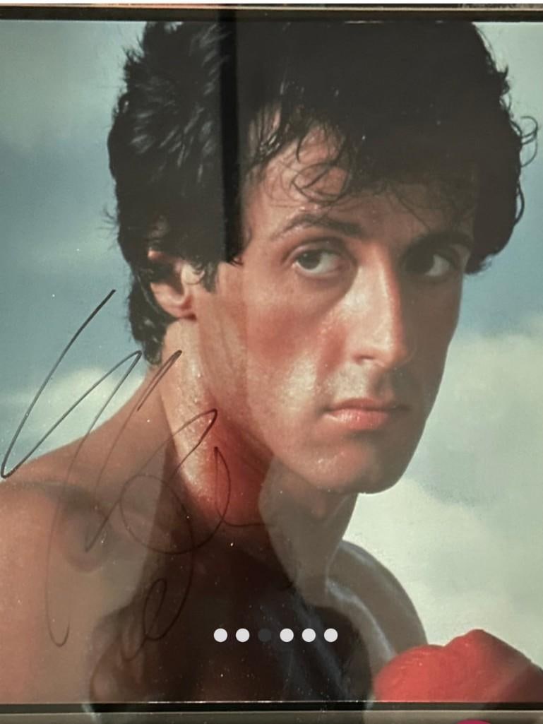 Rocky Cast Signed Photo & Mini Poster Inside 33" x 33" Framed Display (2 Sigs) (Beckett/BAS) - 2