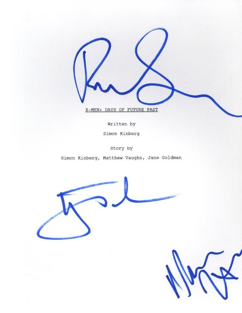"X-Men: Days of Future Past" Cast Signed Script (3 Sigs) (ACOA Authentication) (1 of 1)