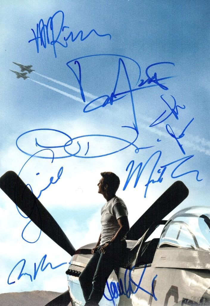 Top Gun Maverick Cast Signed 18" x 12" Poster Photo (6 Sigs) (ACOA Authentication) (1 of 1)