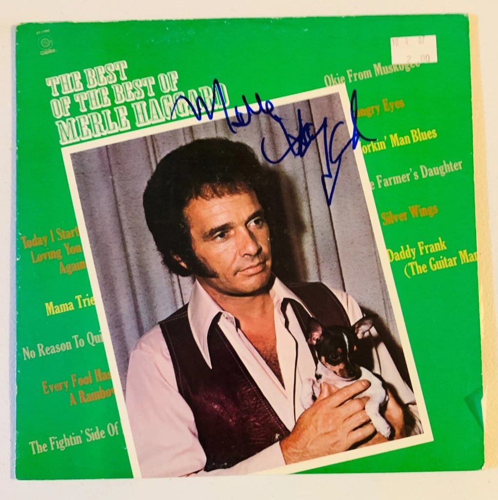 Merle Haggard Signed "The Best of Merle Haggard" Album (Beckett/BAS Authentication) (1 of 2)