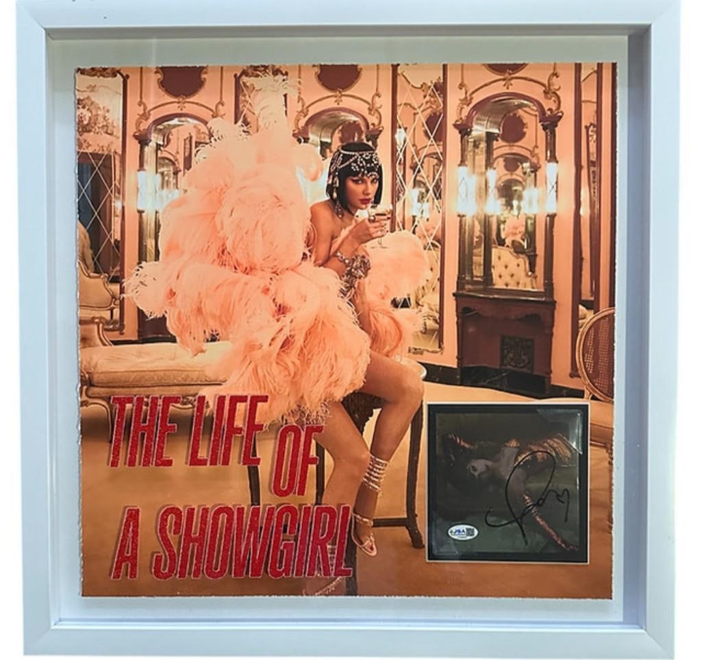 Taylor Swift Signed "The Life of a Showgirl" CD Booklet Inside 22" x 22" Framed Display (JSA Auth.) (1 of 3)