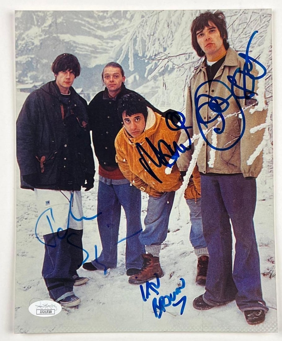 The Stone Roses Fully Group Signed 10" x 8" Photo (4 Sigs) (JSA Authentication) (1 of 2)
