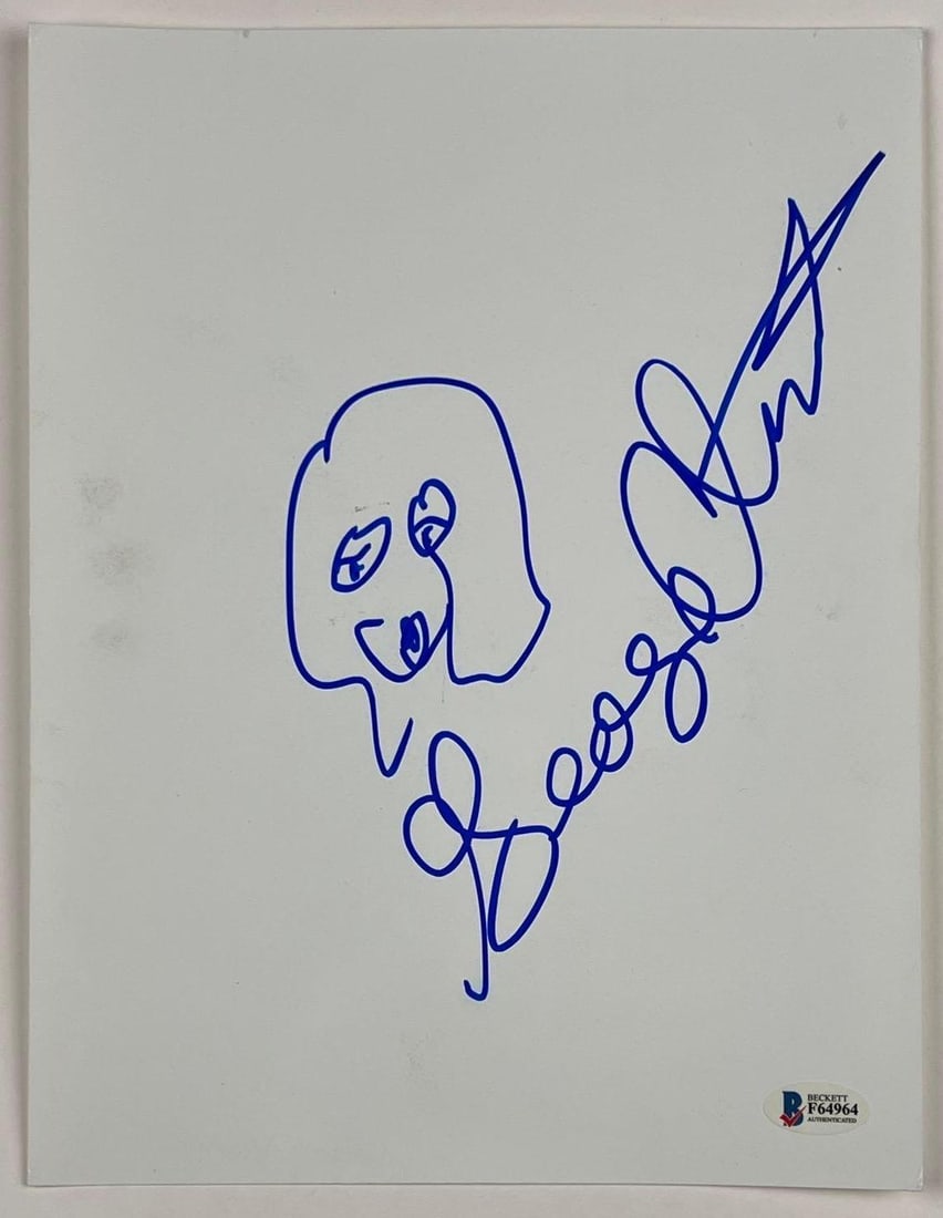 Parliament Funkadelic: George Clinton Signed 11" x 8.5" Hand-Drawn Sketch (Beckett/BAS Auth.) (1 of 2)