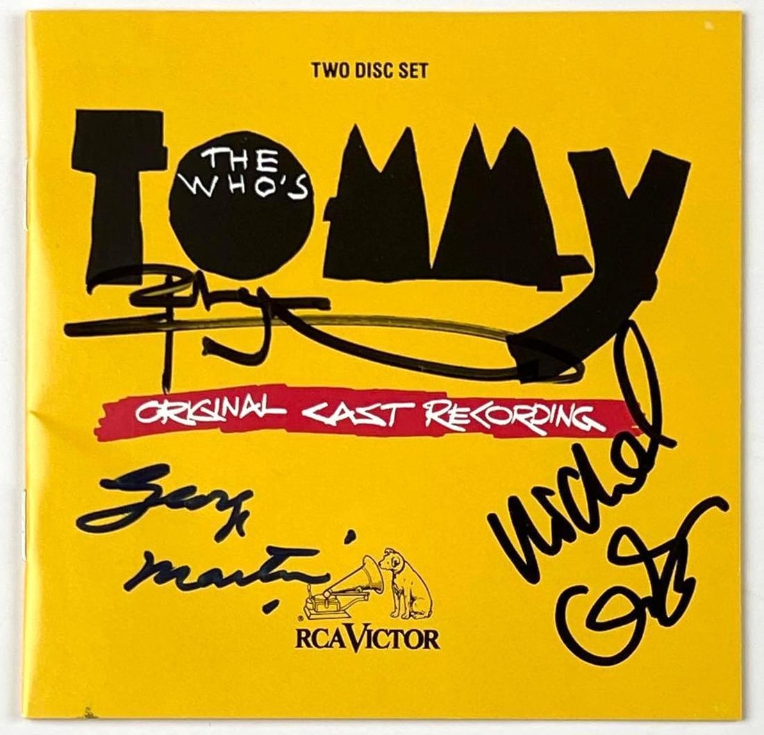 The Who: George Martin & Michael Cerveris Signed "The Who's Tommy" CD Booklet (2 Sigs) (TPG) (1 of 1)