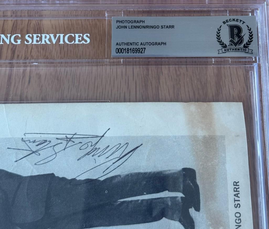 The Beatles: John Lennon & Ringo Starr Signed 8" x 10" "Meet the Beatles" Promo Flyer (2 Sigs) (Beck - 2