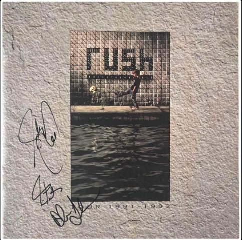 Rush Group Signed 1991–1992 12" x 12" Tour Program (3 Sigs) (Beckett/BAS Authentication) (1 of 5)