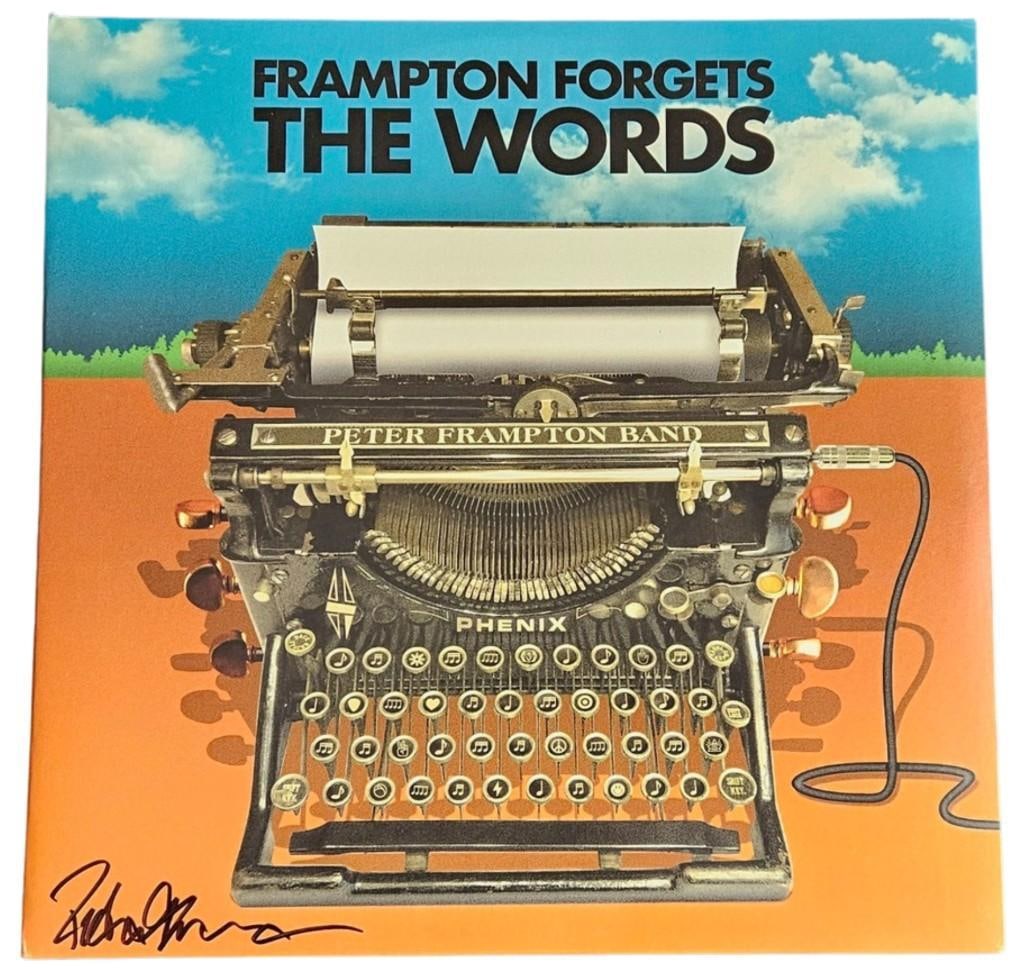 Peter Frampton Signed “Frampton Forgets the World” Album (Third Party Guaranteed): “Frampton Forgets the World” album signed on the cover in black felt tip marker by musician Peter Frampton. Measuring approximately 12” x 12” and in fine condition. Record is
