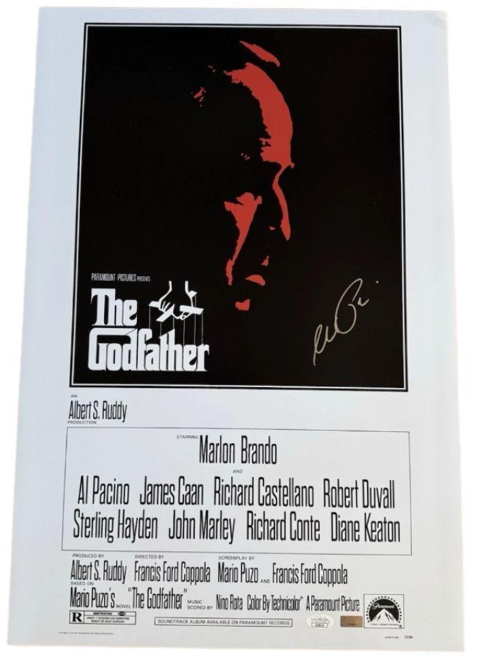 Al Pacino Signed 24" x 16" "The Godfather" Film Poster (JSA & Celebrity Authentics) (1 of 4)