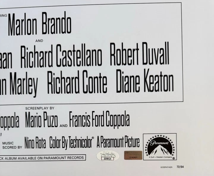 Al Pacino Signed 24" x 16" "The Godfather" Film Poster (JSA & Celebrity Authentics) - 3