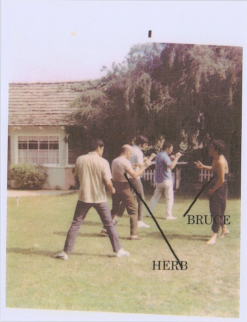 Bruce Lee Swatch from Personally Used Jeet Kune Do Training Bag (CAG Encapsulated) - 4