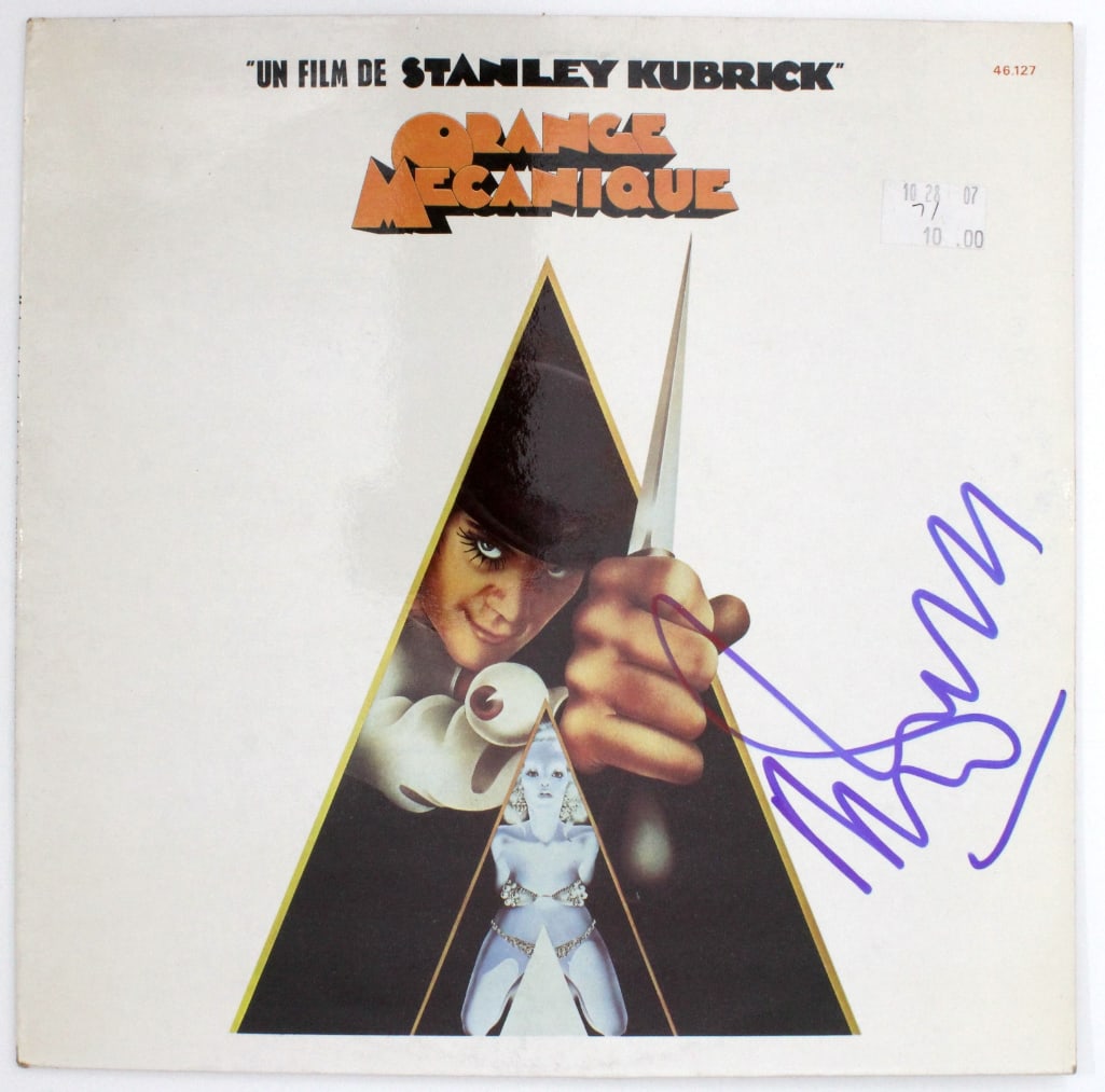A Clockwork Orange: Malcolm McDowell Signed French Soundtrack Album (Beckett) (1 of 2)