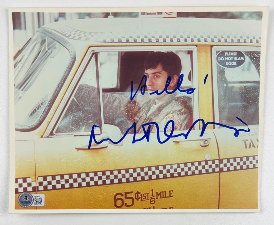 Taxi Driver: Robert DeNiro Signed 10" x 8" Photo As Travis Bickle (Beckett/BAS Authentication) (1 of 2)