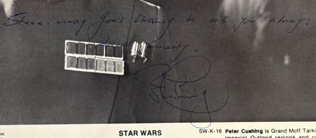 Star Wars: Peter Cushing Signed 8" x 10" Photo as Grand Moff Tarkin (JSA Authentication) - 2