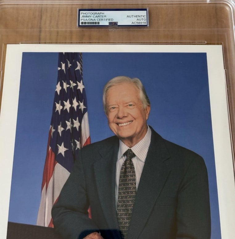 Jimmy Carter Signed Slabbed 10" x 8" Photo (PSA DNA Authentication) - 2