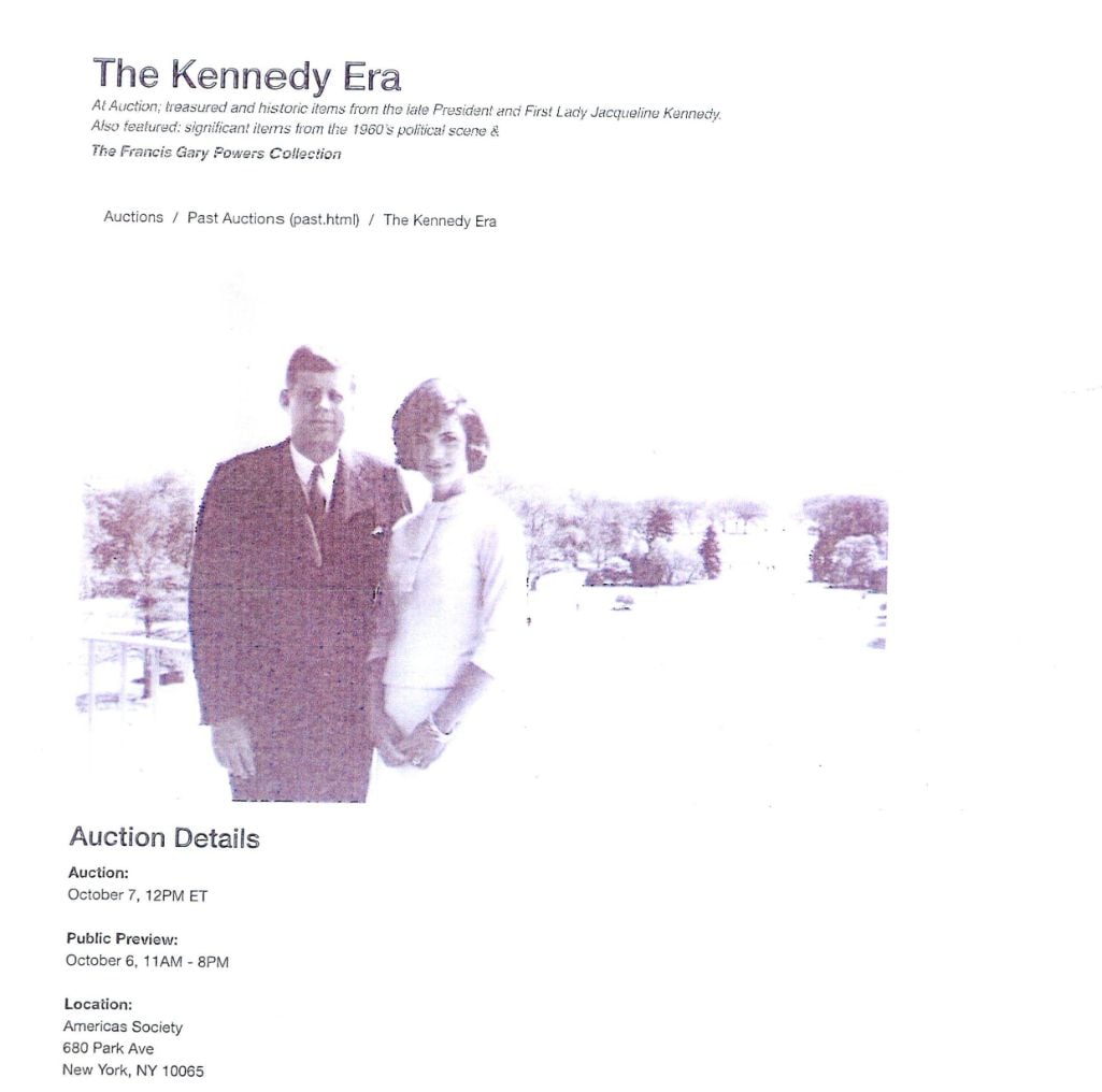 John F. Kennedy Swatch from Personally Worn Swim Trunks (CAG Encapsulated) - 5