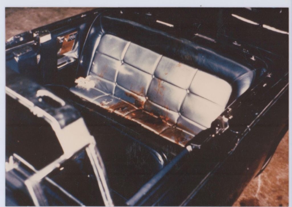 John F. Kennedy Blood-Stained Leather Swatch from Dallas Limo (CAG Encapsulated) - 7