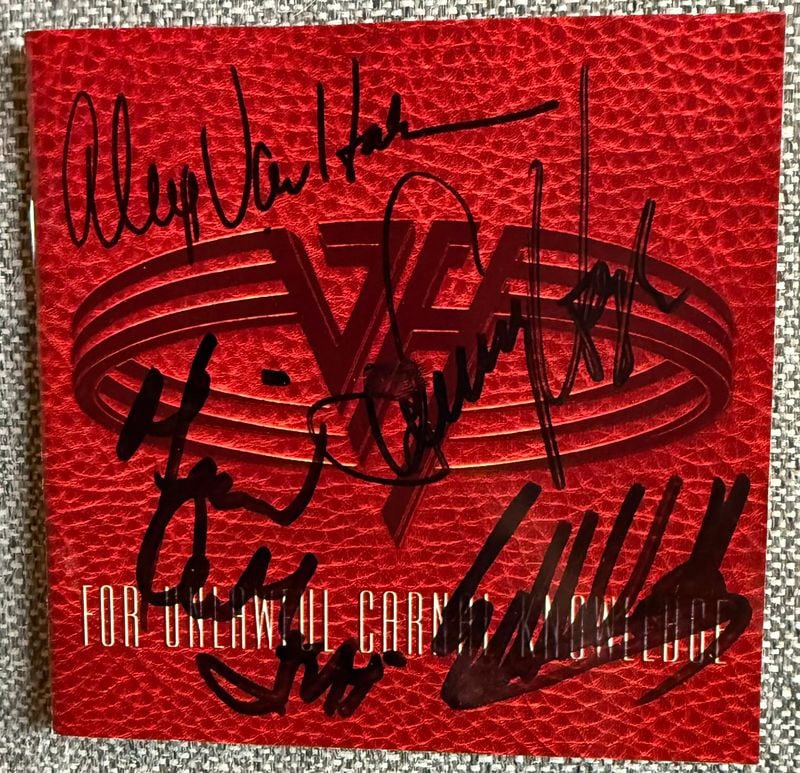 Van Halen Fully Group Signed "For Unlawful Carnal Knowledge" CD Booklet (4 Sigs) (TPG) (1 of 1)