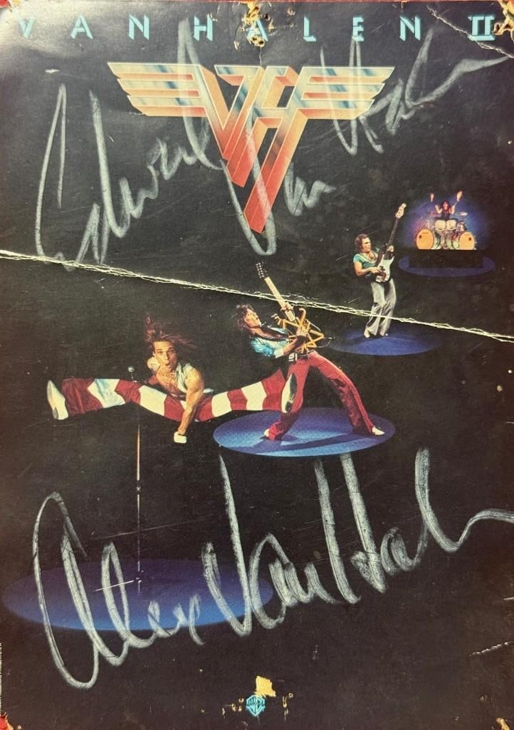Van Halen Group Signed 5" x 7" "Van Halen II" Promo Card (3 Sigs) (Epperson Authentication) (1 of 4)