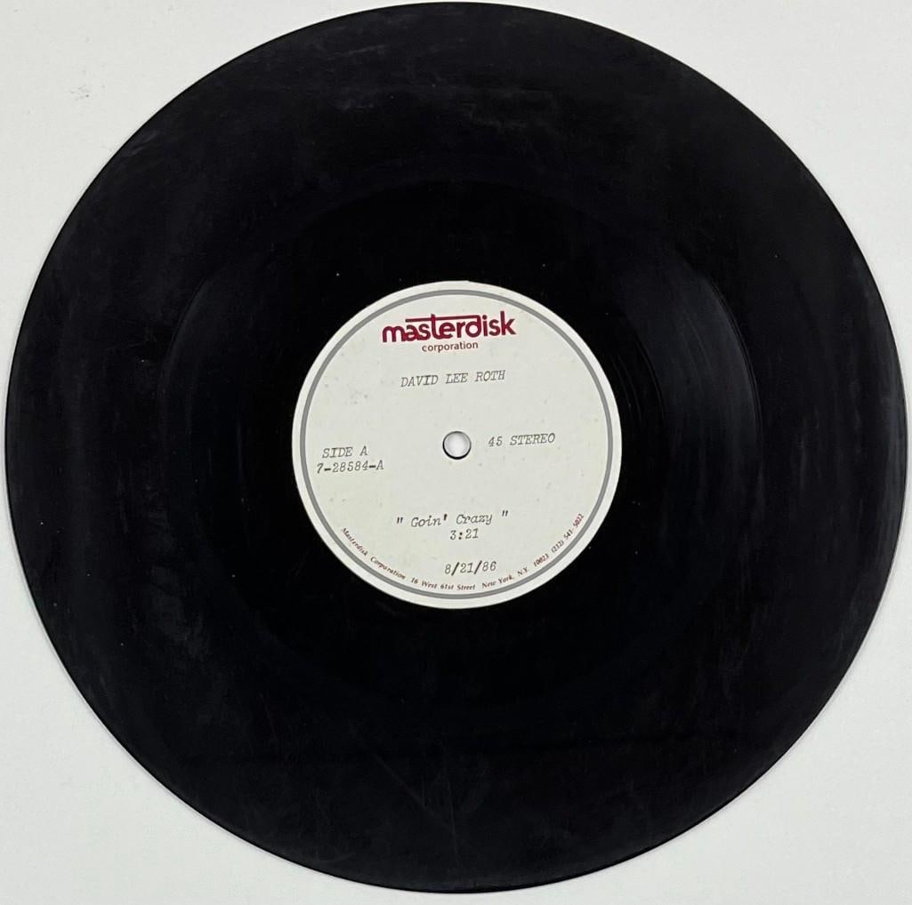 Van Halen: David Lee Roth Vintage "Goin' Crazy" Original 1986 Test Pressing Vinyl (1 of 7)