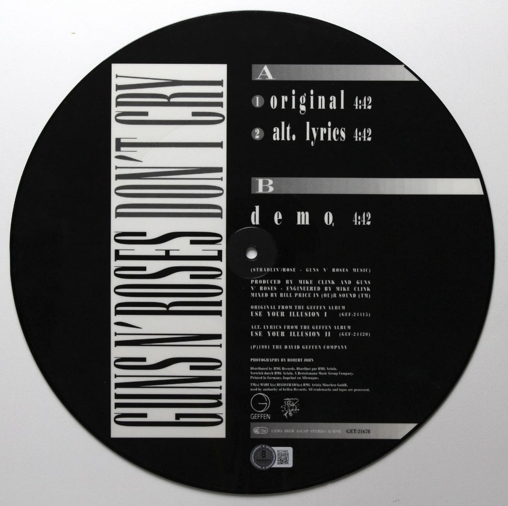 Guns N' Roses: Duff McKagan & Matt Sorum Signed “Dead!” Picture Disc (2 Sigs) (Beckett) - 2