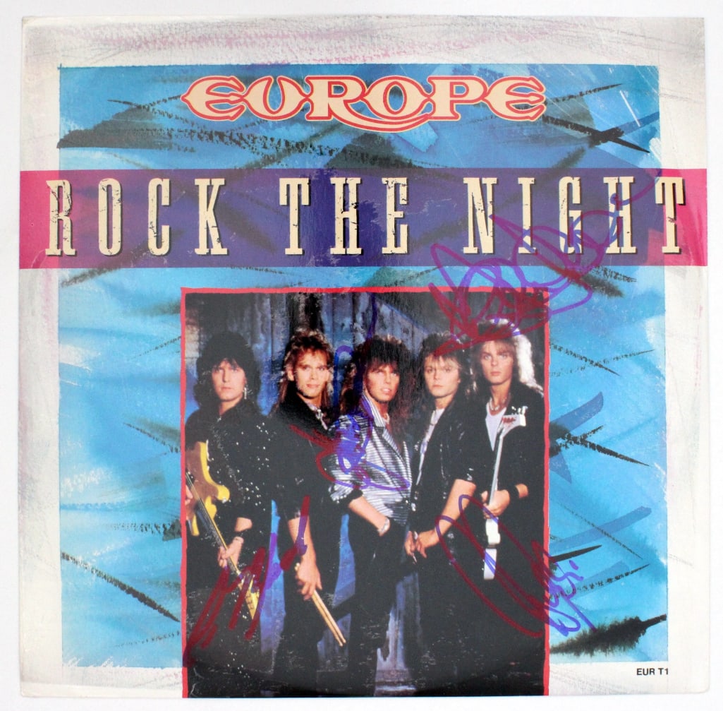 Europe Group Signed “Rock the Night” Album (4 Sigs) (JSA Authentication) (1 of 2)