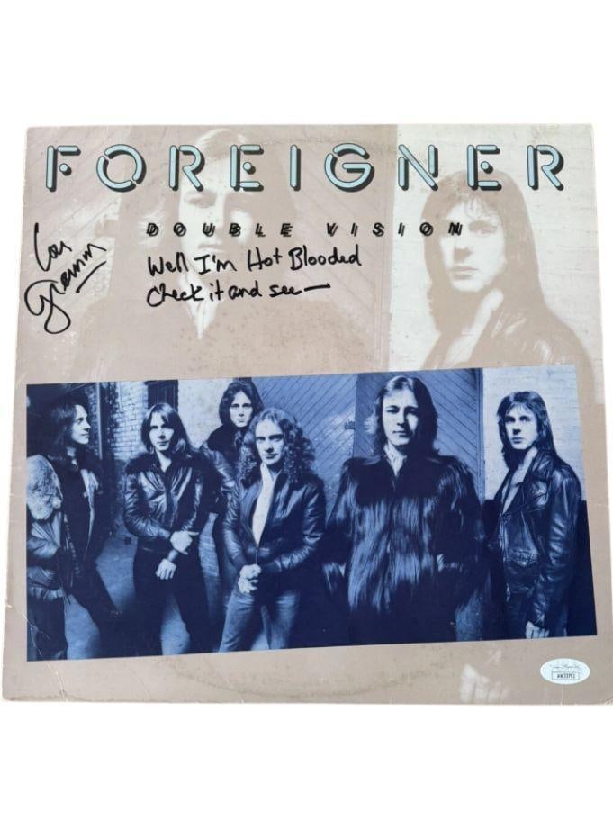 Foreigner: Lou Gramm Signed "Double Vision" Album With Handwritten Lyrics (JSA) (1 of 4)
