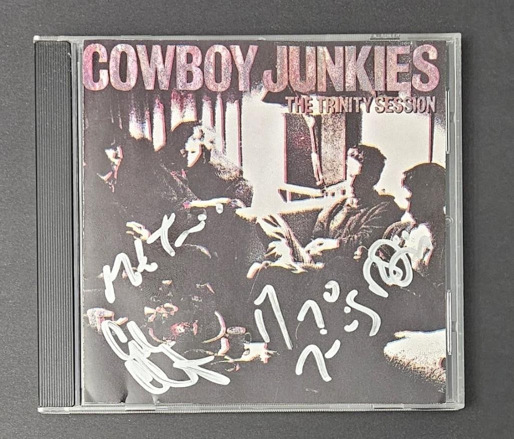 Cowboy Junkies Group Signed "The Trinity Session" CD (4 Sigs) (Third Party Guaranteed): "The Trinity Session" CD signed on the cover in silver felt tip marker by Cowboy Junkies band members Margo Timmins, Peter Timmins, Mike Timmins, and Alan Anton. In fine condition. CD is