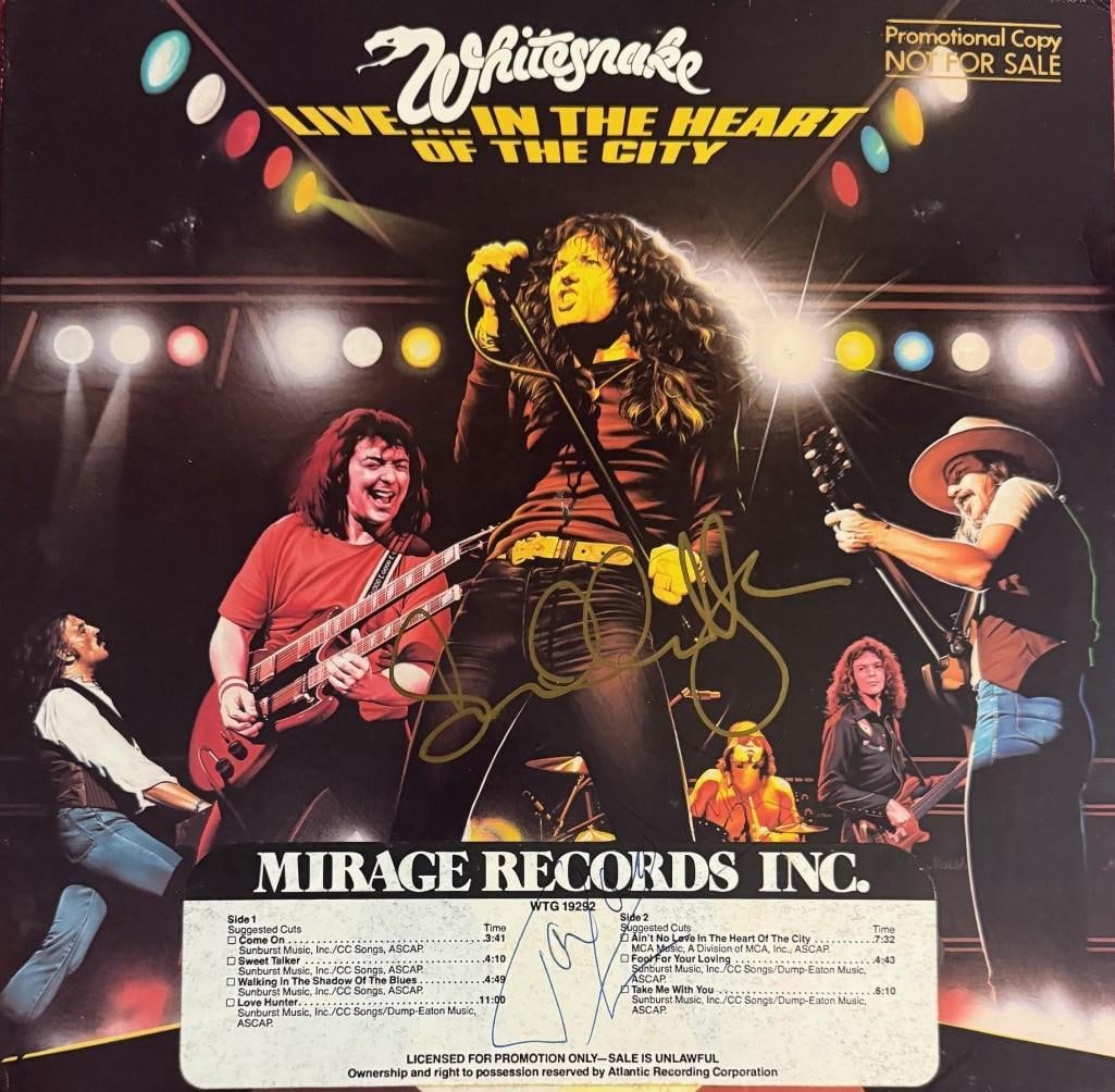 Whitesnake Group Signed "Live in the Heart of the City" Promo Album (3 Sigs) (Beckett/BAS) (1 of 8)
