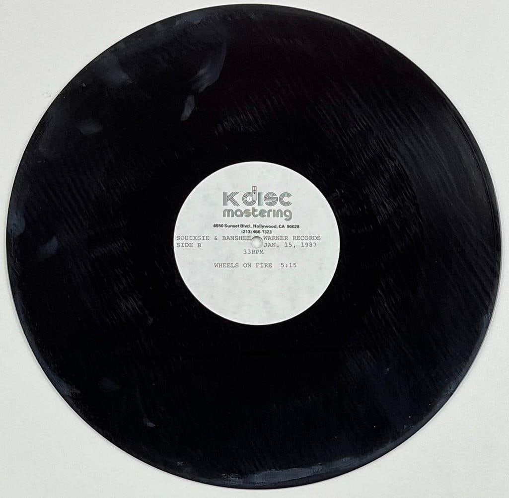 Souixsie & the Banshees Vintage "Wheels on Fire" 1987 Original Acetate Disc - 2