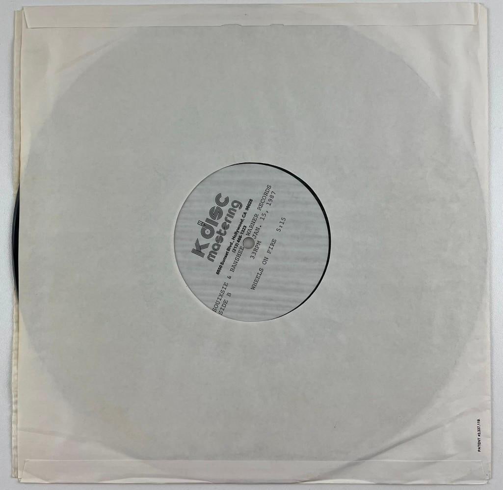 Souixsie & the Banshees Vintage "Wheels on Fire" 1987 Original Acetate Disc - 3