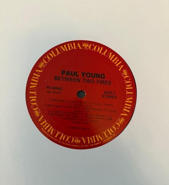 Paul Young Signed "Between Two Fires" LP Album (Third Party Guaranteed) - 4