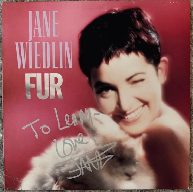Jane Wiedlin Signed "Fur" LP Album (Third Party Guaranteed): "Fur" LP album signed on the cover in silver felt tip marker by musician Jane Wiedlin, who signed "To Lenny- Love Jane." Measuring approximately 12" x 12" and in fine condition. Record is included. Pr