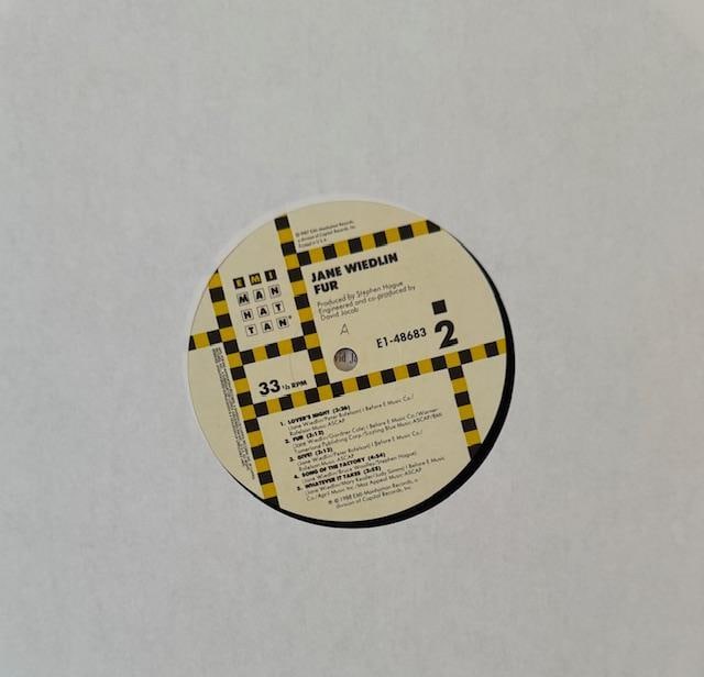 Jane Wiedlin Signed "Fur" LP Album (Third Party Guaranteed) - 3