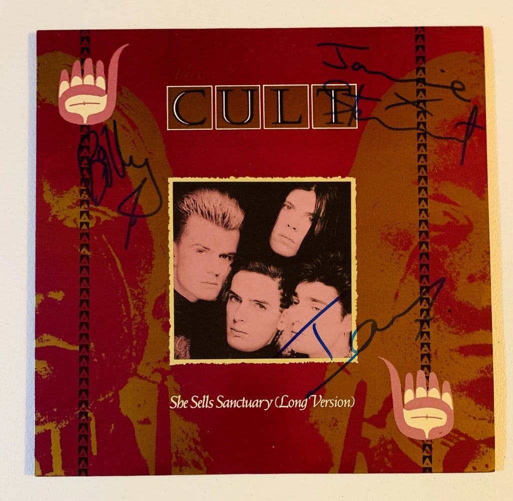 The Cult Group Signed "She Sells Sanctuary" Album (3 Sigs) (Beckett/BAS Authentication) (1 of 2)