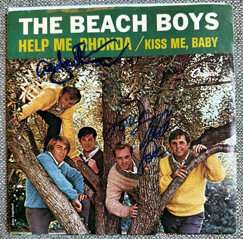 The Beach Boys Group Signed "Help Me Rhonda/Kiss Me, Baby" Album (3 Sigs) (JSA & ACOA) (1 of 1)