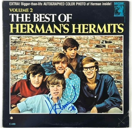 Peter Noone Signed "The Best of Herman’s Hermits Vol. 2" Album with Poster (Beckett) (1 of 3)