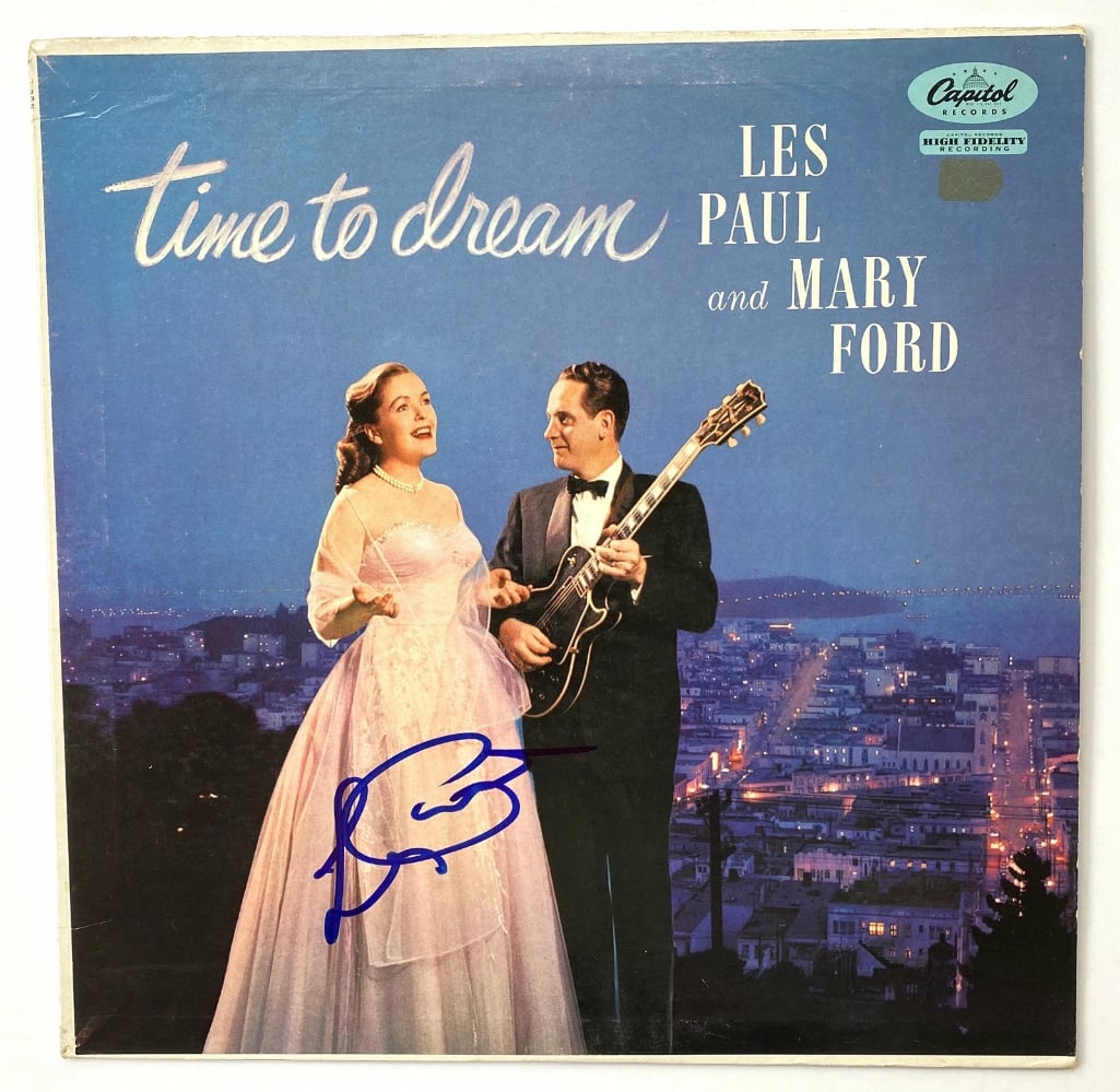 Les Paul Signed "Time to Dream" LP Album (JSA Authentication) (1 of 2)