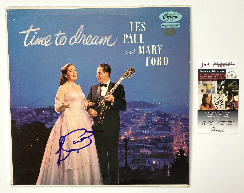 Les Paul Signed "Time to Dream" LP Album (JSA Authentication) - 2