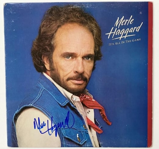 Merle Haggard Signed "It's All in The Game" Album (JSA Authentication) (1 of 1)