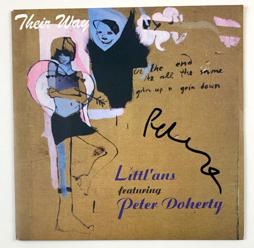 The Littl'ans: Pete Doherty Signed "Their Way" 45 (JSA Authentication): "Their Way" album signed on the cover in black felt tip marker by The Littl'ans band member Pete Doherty. Measuring approximately 7" x 7" and in fine condition. Record is included. Obtained