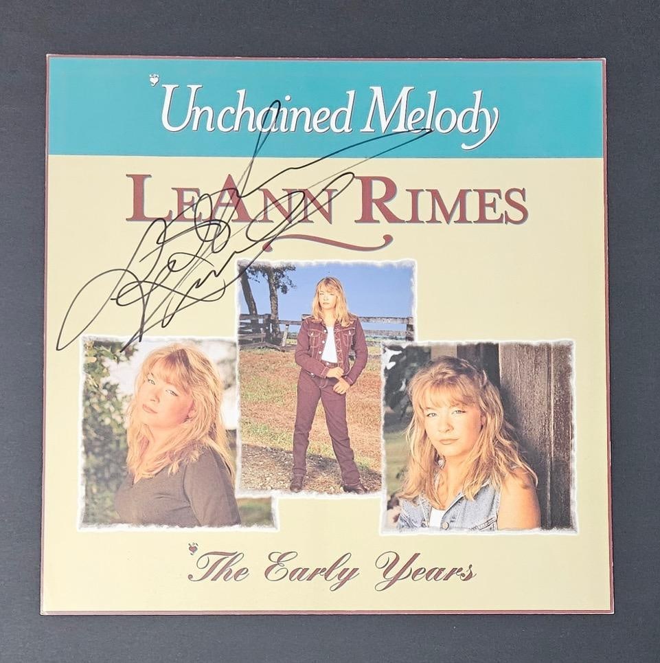 LeAnn Rimes Signed "Unchained Melody" Album Flat (Third Party Guaranteed): "Unchained Melody" album flat signed on the cover in black felt tip marker by musician LeeAnn Rimes. Measuring approximately 12" x 12" and in fine condition.ProvenanceEaton & Brennan Auctions