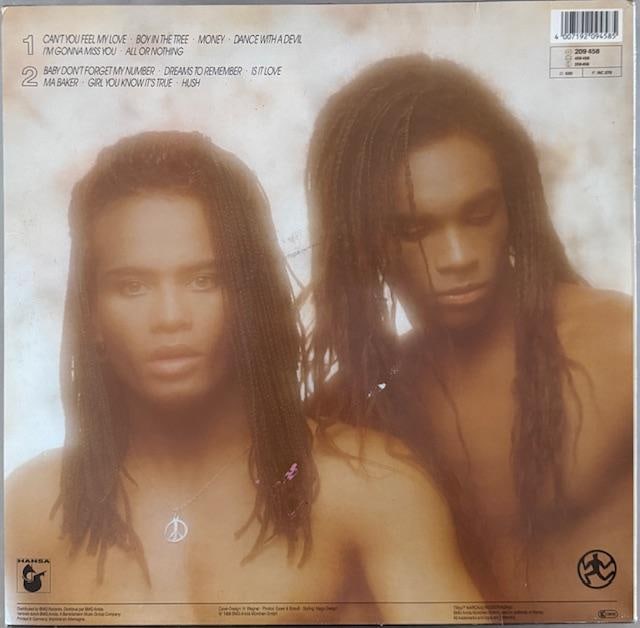 Milli Vanilli Group Signed "All or Nothing (The First Album)" LP Album (2 Sigs) (JSA Auth.) - 2