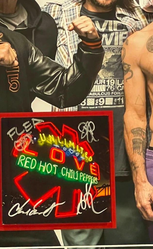 Red Hot Chili Peppers Group Signed "Unlimited Love" CD Inside 19" x 23" Framed Display (4 Sig) (BAS) - 2